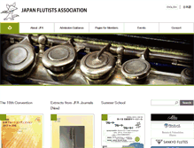 Tablet Screenshot of japan-flutists.org